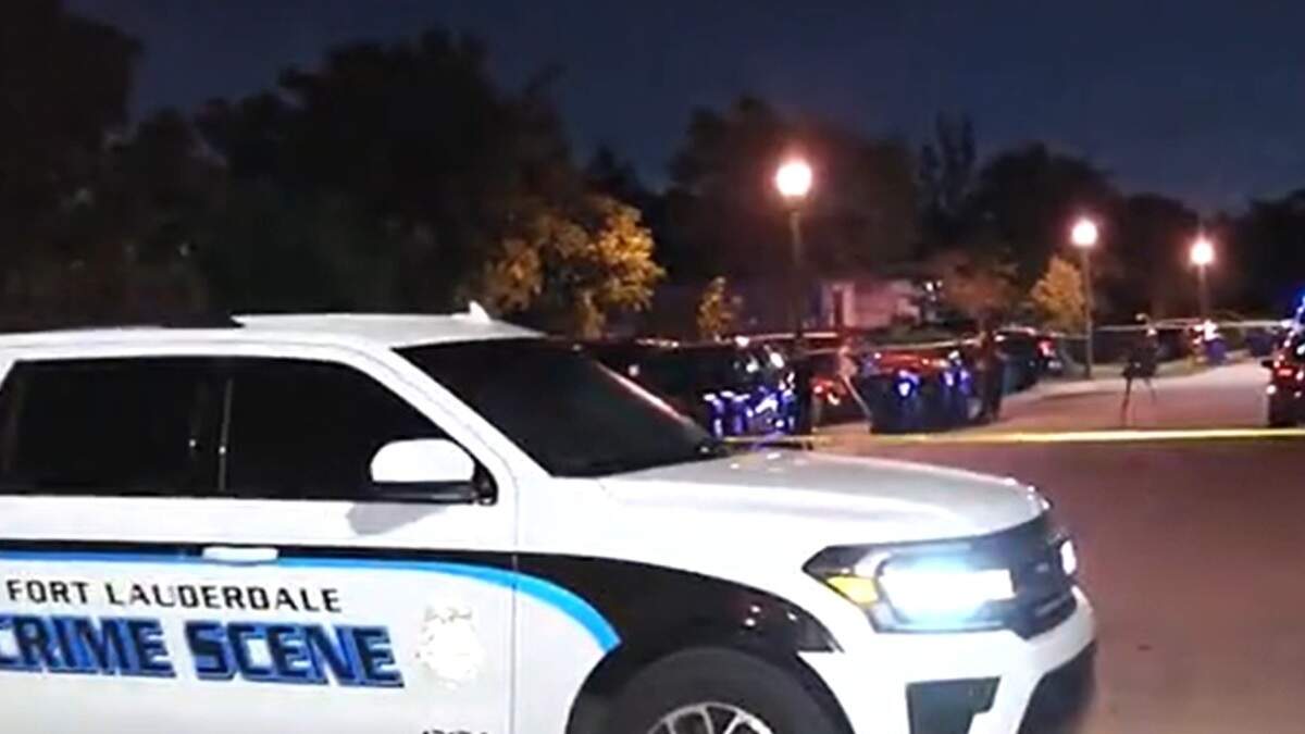 Officers investigate after they said a Shotspotter alert came in just before 2 a.m. along the 1600 block of Northwest Eighth Avenue in Fort Lauderdale on Aug. 29, 2026.